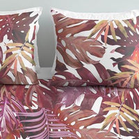 Ambiante Noëlle Red dekbedovertrek - eenpersoons 140 x 200/220 cm - Rood roze