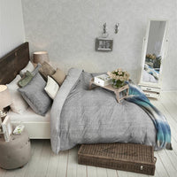 Rivièra Maison Coughton Court Anthracite dekbedovertrek grijs NL 1 persoons (140 x 200/220cm)