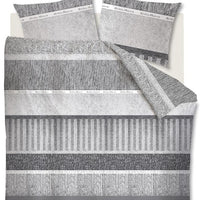Rivièra Maison Winter Club Grey dekbedovertrek grijs NL 1 persoons (140 x 200/220cm)