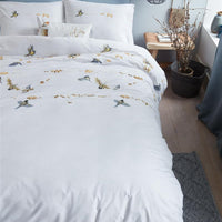 Marjolein Bastin Autumn Birds Natural dekbedovertrek wit NL 1 persoons (140 x 200/220cm)