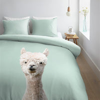 Foto van een Ambiante Alpaca Dekbedovertrek - Tweepersoons - 200x200/220 - Groen ean nummer: 8719931066659
