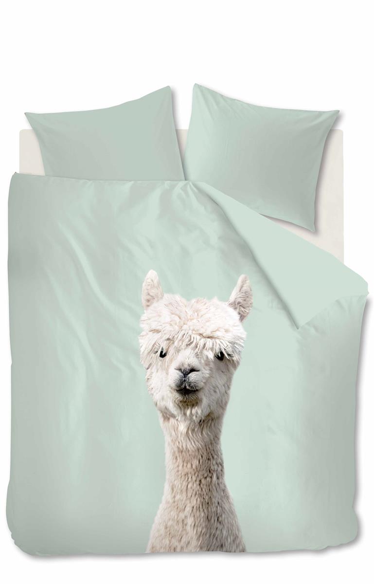 Foto van een Ambiante Alpaca Dekbedovertrek - Tweepersoons - 200x200/220 - Groen ean nummer: 8719931066659
