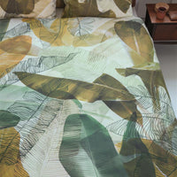 Foto van een Beddinghouse Musa Dekbedovertrek - Eenpersoons - 140x200/220 - Groen ean nummer: 8719931178956