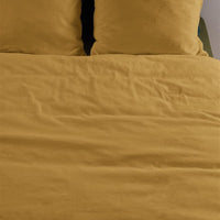 Foto van een At Home by Beddinghouse Easy Dekbedovertrek - Eenpersoons - 140x200/220 - Oker ean nummer: 8719931206468