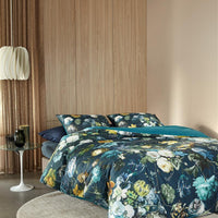 Foto van een Kardol Eta Doro Dekbedovertrek - Eenpersoons - 140x200/220 - Petrol ean nummer: 8719931270179