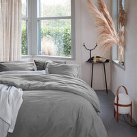 vtwonen Flanel Grey dekbedovertrek grijs NL Lits-jumeaux (260 x 200/220 cm)