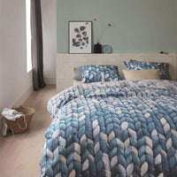 Foto van een Ariadne At Home by Beddinghouse Nisa Dekbedovertrek - Tweepersoons - 200x200/220 - Marineblauw ean nummer: 8719931318840