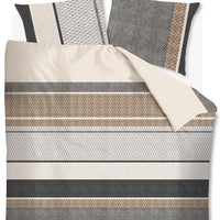 Beddinghouse Lian Grey dekbedovertrek beige NL Lits-jumeaux (240 x 200/220 cm)