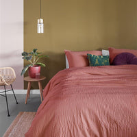 Foto van een Beddinghouse Wave Dekbedovertrek - Eenpersoons - 140x200/220 - Roze ean nummer: 8719931396558