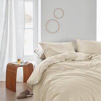 Foto van een Beddinghouse Organic Basic Dekbedovertrek - Eenpersoons - 140x200/220 - Zand ean nummer: 8719931400002