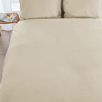 Foto van een Beddinghouse Organic Basic Dekbedovertrek - Eenpersoons - 140x200/220 - Zand ean nummer: 8719931400002