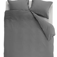 Beddinghouse Organic Basic Grey dekbedovertrek grijs NL 1 persoons (140 x 200/220cm)