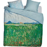 Foto van een Beddinghouse x Van Gogh Field with Poppies Dekbedovertrek - Lits-Jumeaux - 240x200/220 - Groen ean nummer: 8719931409630