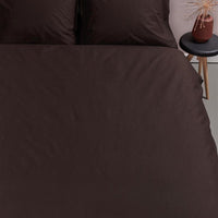 Foto van een Ambiante Cotton Uni Dekbedovertrek - Eenpersoons - 140x200/220 - Bruin ean nummer: 8719931433482