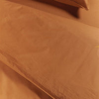 Foto van een Ambiante Cotton Uni Dekbedovertrek - Eenpersoons - 140x200/220 - Oranje ean nummer: 8719931433888