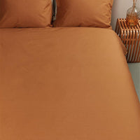 Foto van een Ambiante Cotton Uni Dekbedovertrek - Eenpersoons - 140x200/220 - Oranje ean nummer: 8719931433888