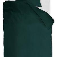 Foto van een Ambiante Cotton Uni Dekbedovertrek - Eenpersoons - 140x200/220 - Donker Groen ean nummer: 8719931434380