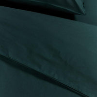 Foto van een Ambiante Cotton Uni Dekbedovertrek - Eenpersoons - 140x200/220 - Donker Groen ean nummer: 8719931434380