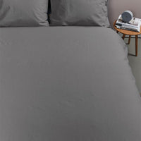 Ambiante Cotton Uni Grey dekbedovertrek grijs NL 1 persoons (140 x 200/220cm)