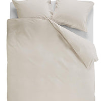 Ambiante Cotton Uni Sand dekbedovertrek beige NL Lits-jumeaux (260 x 200/220 cm)