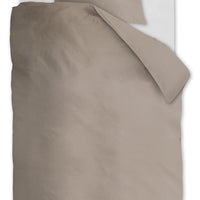Ambiante Cotton Uni Taupe dekbedovertrek grijs NL 1 persoons (140 x 200/220cm)