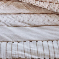Rivièra Maison Coziness Off-White dekbedovertrek bruin NL 1 persoons (140 x 200/220cm)