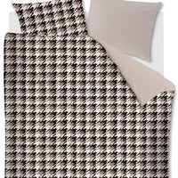 Rivièra Maison Pied de Poule Sand dekbedovertrek beige NL Lits-jumeaux (240 x 200/220 cm)