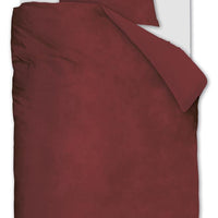 Foto van een At Home by Beddinghouse Tender Dekbedovertrek - Eenpersoons - 140x200/220 - Donker Rood ean nummer: 8719931486471
