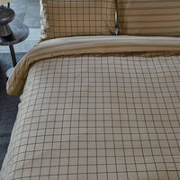 vtwonen Grid Sand dekbedovertrek beige NL Lits-jumeaux (240 x 200/220 cm)