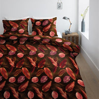 Foto van een Ambiante Cordyline Dekbedovertrek - Eenpersoons - 140x200/220 - Rood ean nummer: 8719931533847