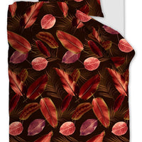 Foto van een Ambiante Cordyline Dekbedovertrek - Eenpersoons - 140x200/220 - Rood ean nummer: 8719931533847