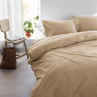 Beddinghouse Organic basic gold dekbedovertrek goud NL 1 persoons (140 x 200/220cm)