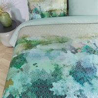 Foto van een Kardol Metamorphose Dekbedovertrek - Eenpersoons - 140x200/220 - Blauw Groen ean nummer: 8719931575847