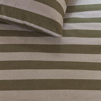 Foto van een vtwonen Bold Stripe Dekbedovertrek - Eenpersoons - 140x200/220 - Groen ean nummer: 8719931577971