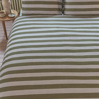 Foto van een vtwonen Bold Stripe Dekbedovertrek - Lits-Jumeaux - 240x200/220 - Groen ean nummer: 8719931577995