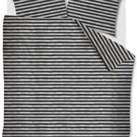 Foto van een Ariadne At Home by Beddinghouse Knit Stripes Dekbedovertrek - Lits-Jumeaux - 240x200/220 - Zwart Wit ean nummer: 8719931578701