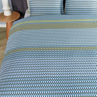 Foto van een Kardol Rhythm Dekbedovertrek - Lits-Jumeaux - 240x200/220 - Blauw Groen ean nummer: 8719931579463