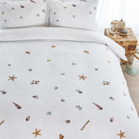 Marjolein Bastin Coastal Natural dekbedovertrek wit NL Lits-jumeaux (240 x 200/220 cm)