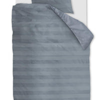 Foto van een At Home by Beddinghouse Soft Shine Dekbedovertrek - Eenpersoons - 140x200/220 - Blauw Grijs ean nummer: 8719931592646