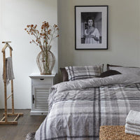 Rivièra Maison Cozy Check Sand dekbedovertrek bruin NL Lits-jumeaux (240 x 200/220 cm)