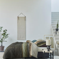 Beddinghouse Kian Olive dekbedovertrek groen NL Lits-jumeaux (240 x 200/220 cm)
