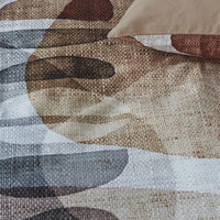 Rivièra Maison Broc Natural dekbedovertrek bruin NL Lits-jumeaux (240 x 200/220 cm)