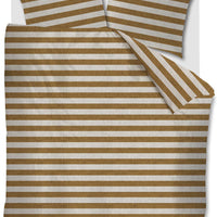 Foto van een vtwonen Bold Stripe Dekbedovertrek - Tweepersoons - 200x200/220 - Licht bruin ean nummer: 8719931694029