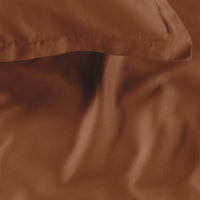 Foto van een Ambiante Satin Uni Dekbedovertrek - Lits-Jumeaux - 240x200/220 - Bruin ean nummer: 8719931751609
