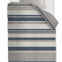 Foto van een Rivièra Maison Rattan Stripes Dekbedovertrek - Eenpersoons - 140x200/220 - Blauw Grijs ean nummer: 8719931780043
