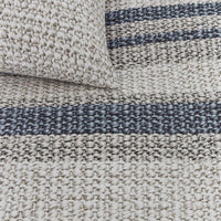 Foto van een Rivièra Maison Rattan Stripes Dekbedovertrek - Eenpersoons - 140x200/220 - Blauw Grijs ean nummer: 8719931780043