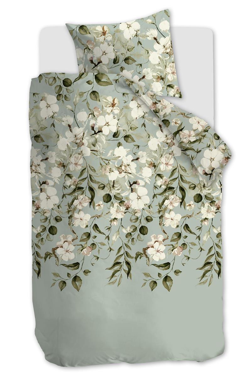 Foto van een Ariadne At Home by Beddinghouse Autumn Blossom Dekbedovertrek - Eenpersoons - 140x200/220 - Licht groen ean nummer: 8719931960254