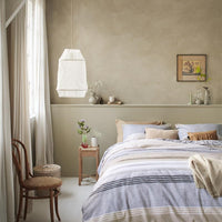 Foto van een Ariadne At Home by Beddinghouse Stitches Dekbedovertrek - Eenpersoons - 140x200/220 - Grijs ean nummer: 8719931960490