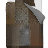 Foto van een Beddinghouse Harris Dekbedovertrek - Eenpersoons - 140x200/220 - Bruin ean nummer: 8719931962432