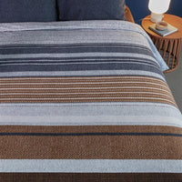 Flanel Dekbedovertrek Arvin Blue - 30% gerecycled katoen - 100% flanel - Circular Dreams